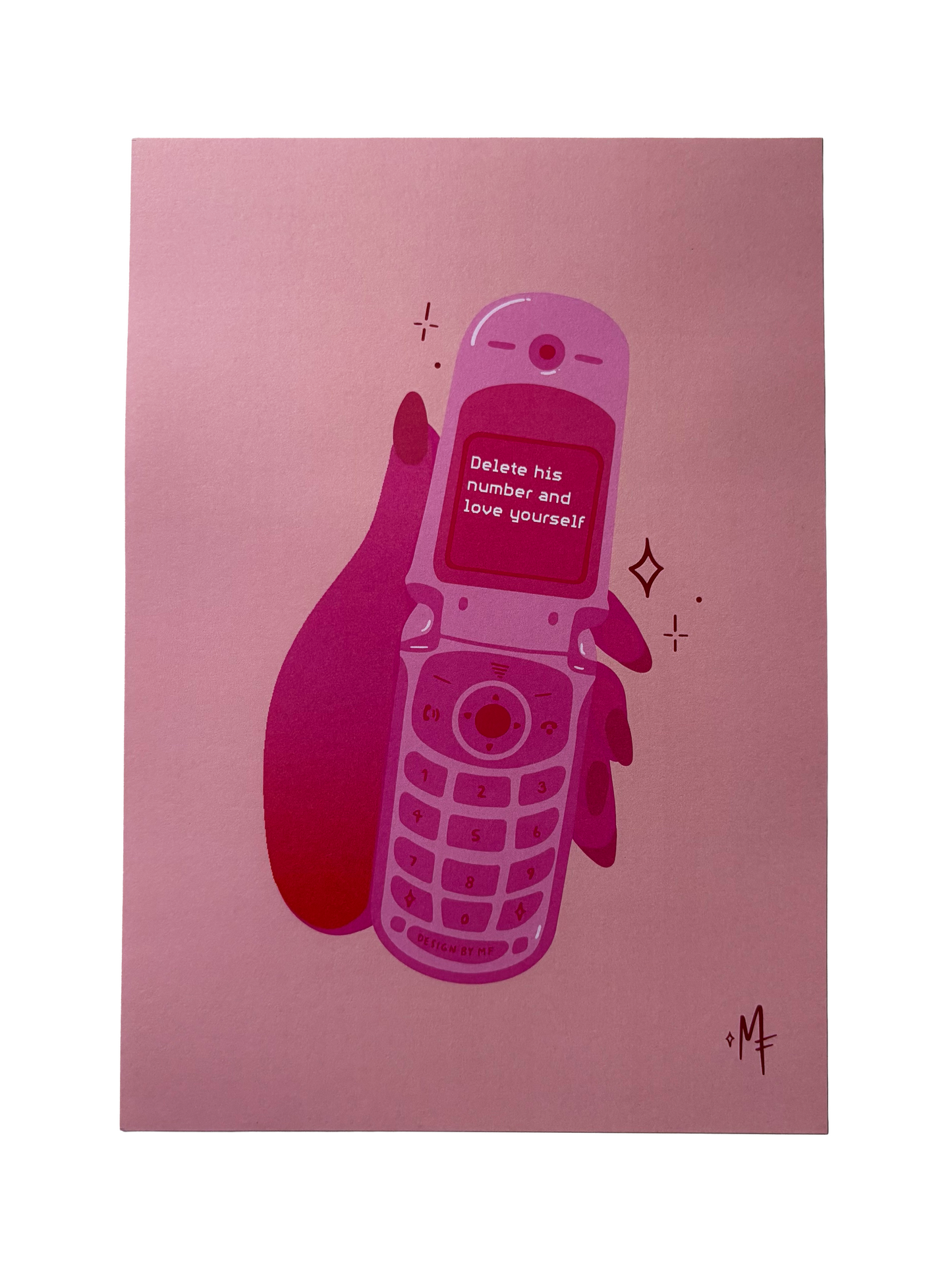 Delete His Number Poster A5
