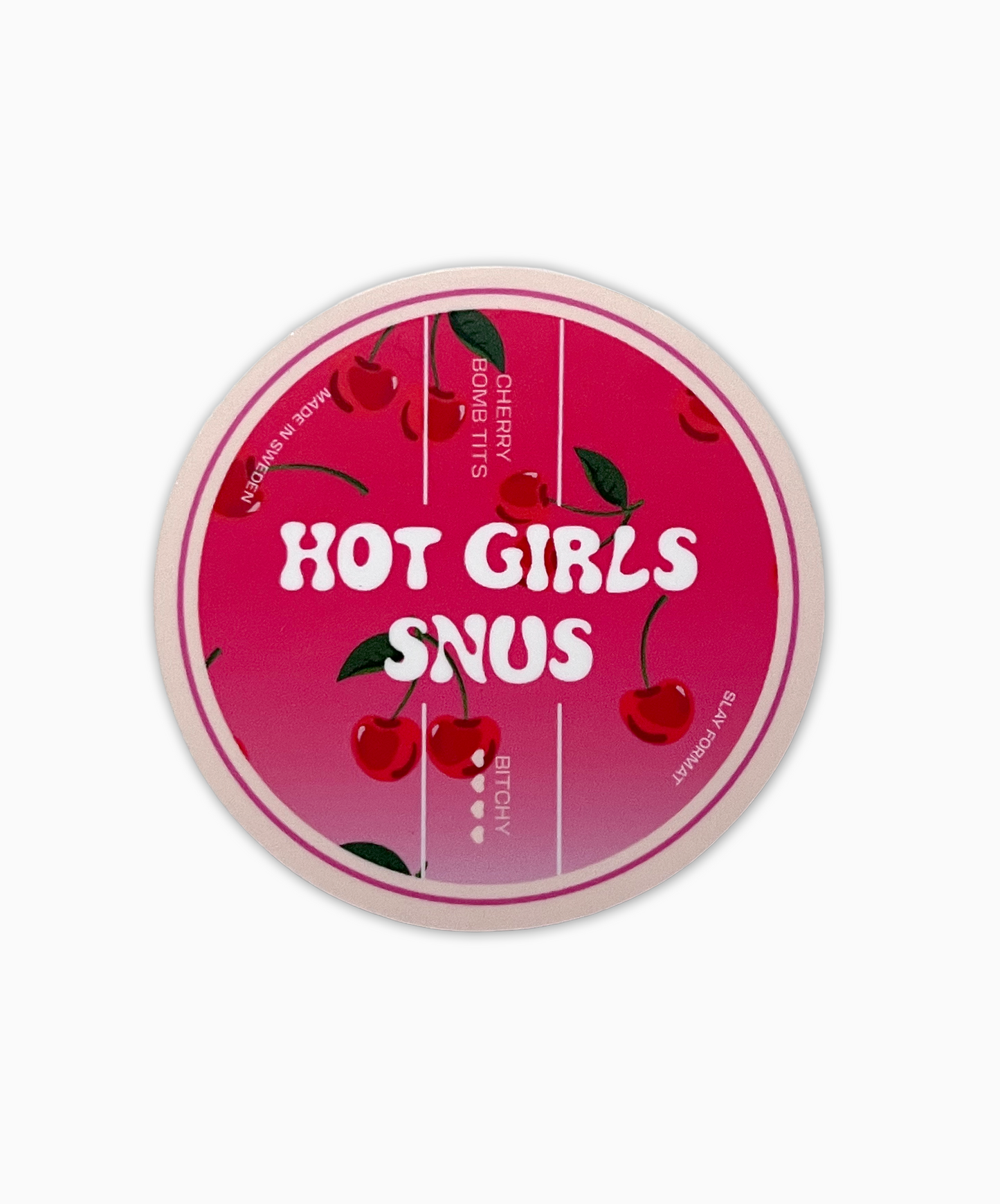 Hot Girls Snus Cherry Sticker