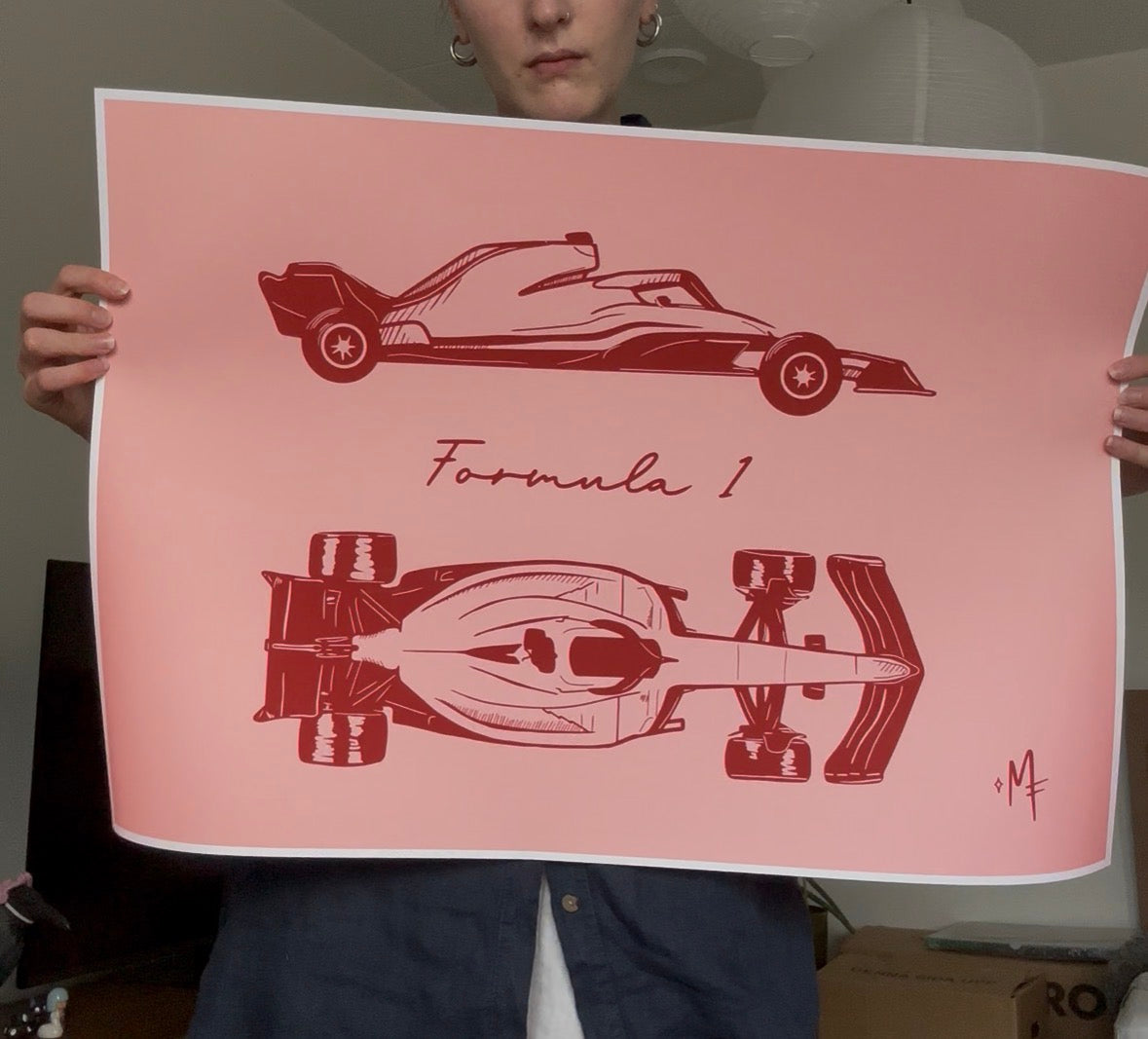 REA: F1 Pink Poster 50x70