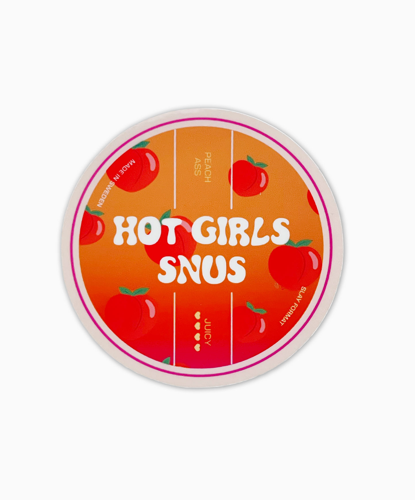 Hot Girls Snus Peach Sticker
