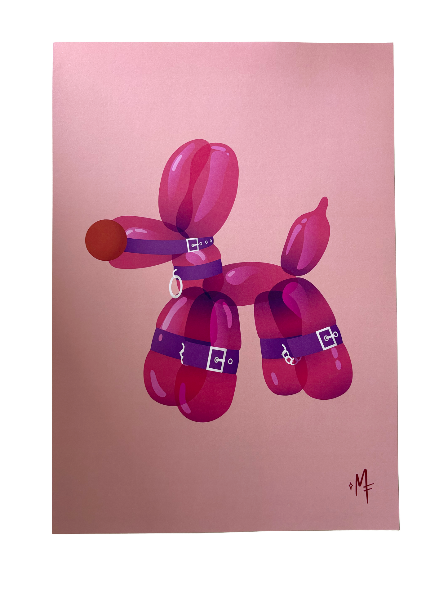 REA: BDSM Balloon Dog Poster A4
