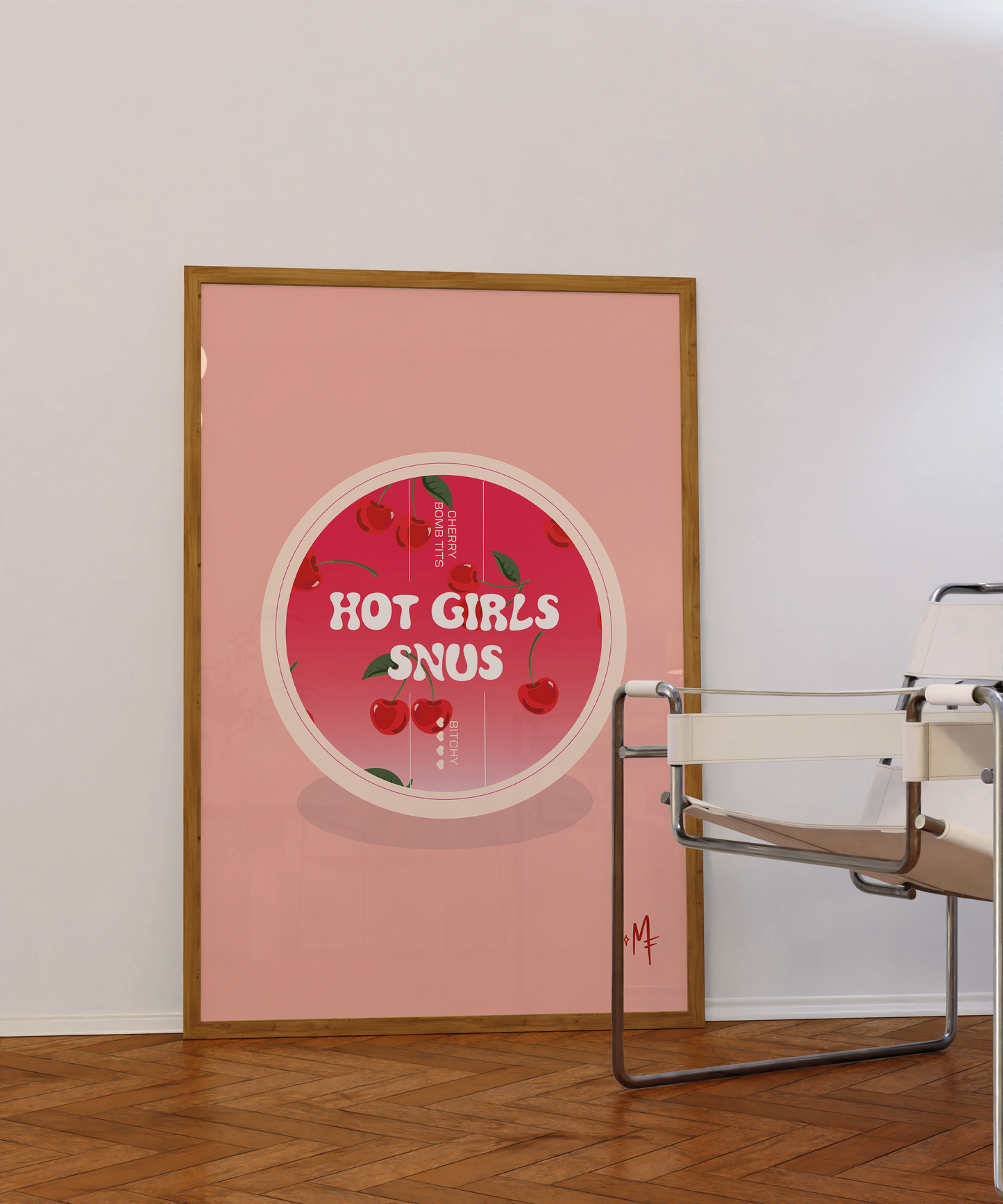 REA: Hot Girls Snus Cherry Poster 50x70
