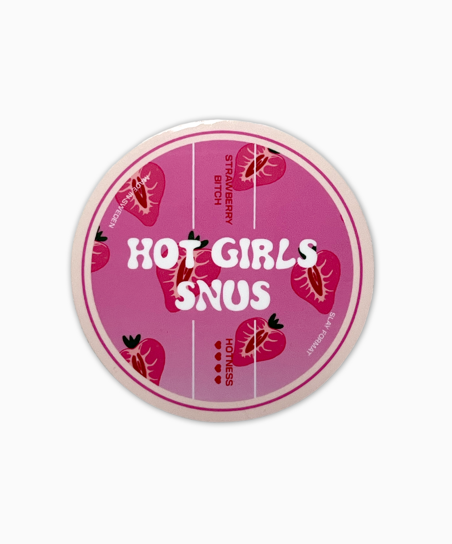 Hot Girls Snus Strawberry Sticker